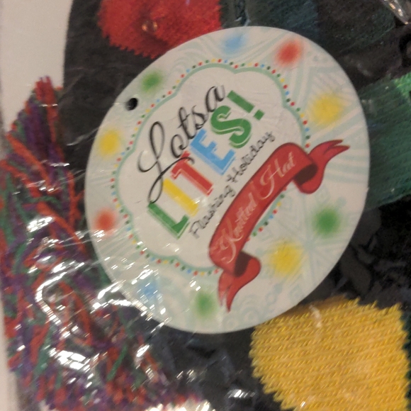 Lotsa lights flashing holiday knitted hat 13+ nwt - Picture 3 of 7